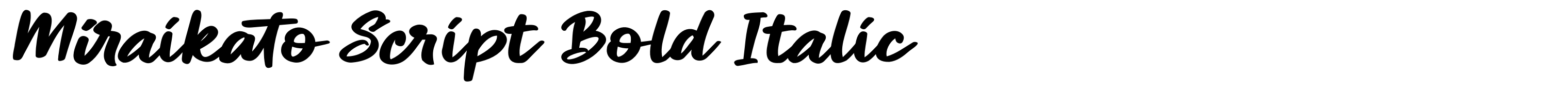 Miraikato Script Bold Italic